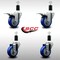 Service Caster 3.5'' SS Blue Poly Swivel 1-3/8'' Expanding Stem Caster Set 2 Total Lock Brakes, 4PK SCC-SSEXTTL20S3514-PPUB-BLU-2-S2-138 - alternate 2